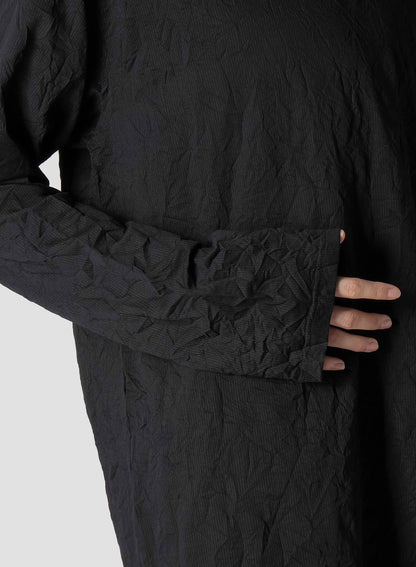 WRINKLED STRIPE JQ ROUND NECK T