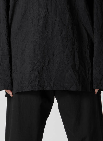 WRINKLED STRIPE JQ ROUND NECK T