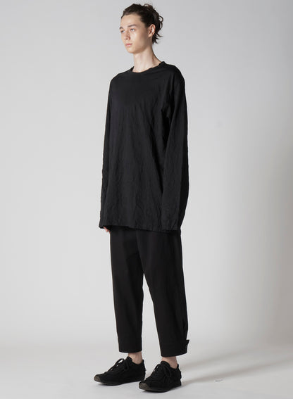 WRINKLED STRIPE JQ ROUND NECK T