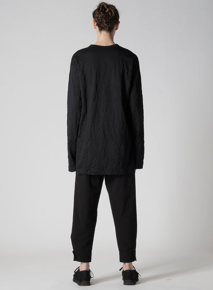 WRINKLED STRIPE JQ ROUND NECK T