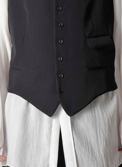 WOOL GABARDINE 7 BUTTONS VEST