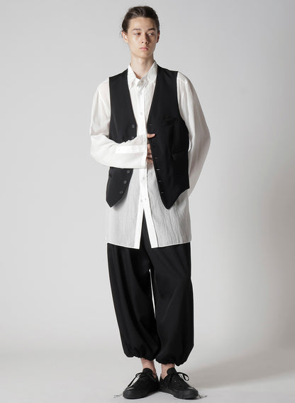 WOOL GABARDINE 7 BUTTONS VEST