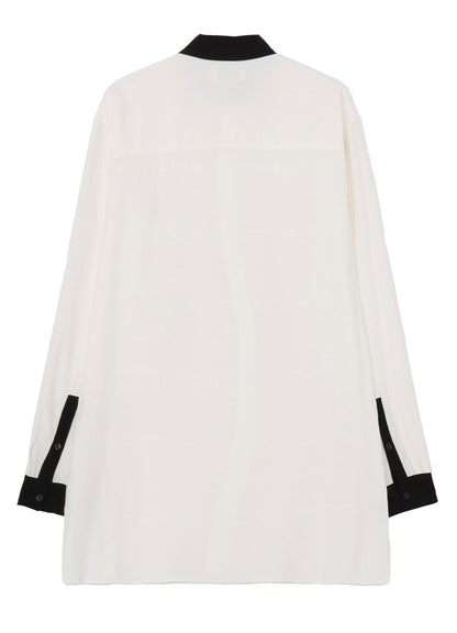 【PIECE UNIQUE/THE SHOP】R/S PEARL MONOTONE BLOUSE