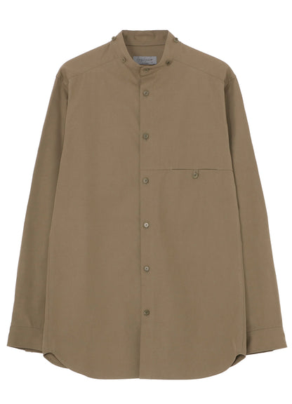 【PIECE UNIQUE/AOYAMA】KHAKI C/LIP RIBBON SPARE COLLAR BLOUSE