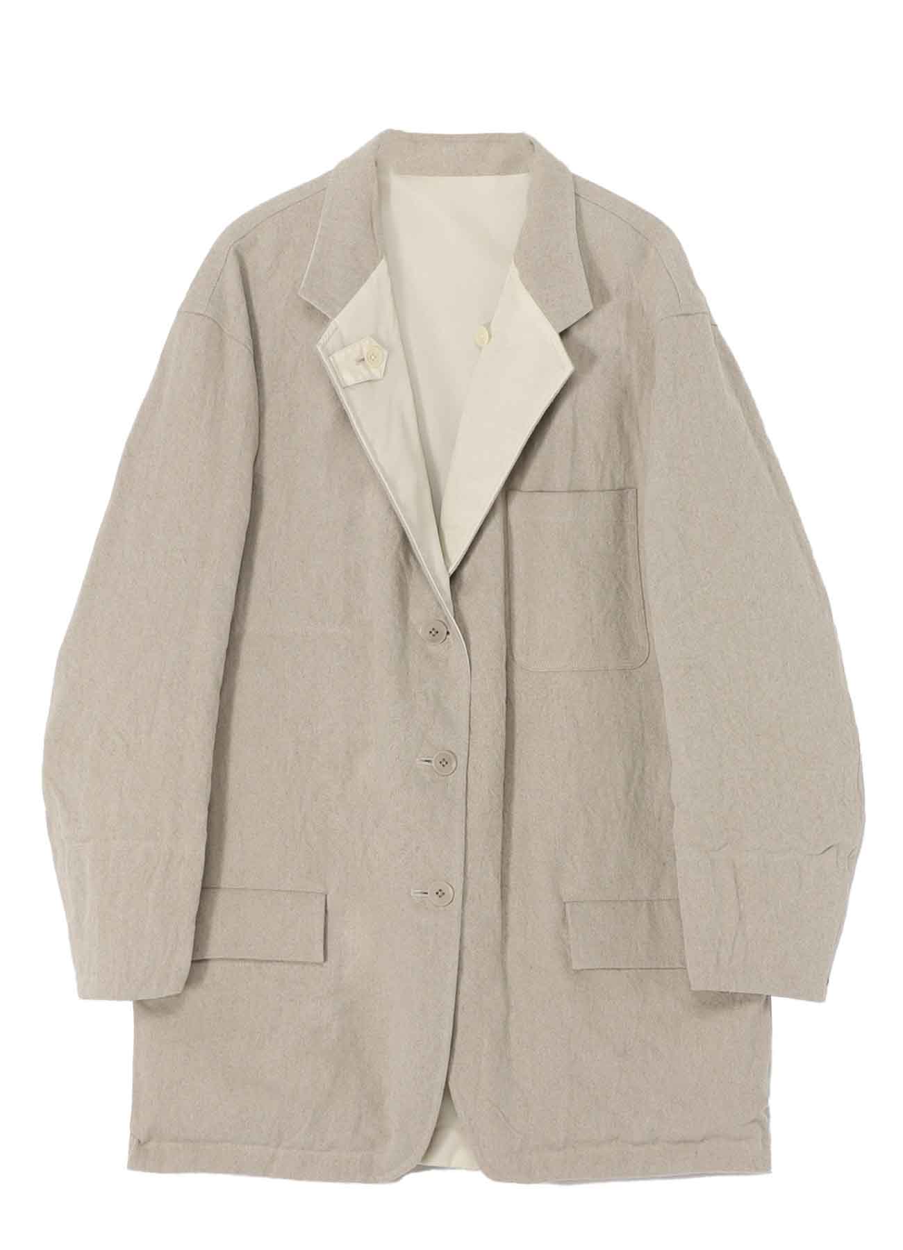 【PIECE UNIQUE/AOYAMA】Ny TWILL IVORY 4STITCHES REVERSIBLE JACKET