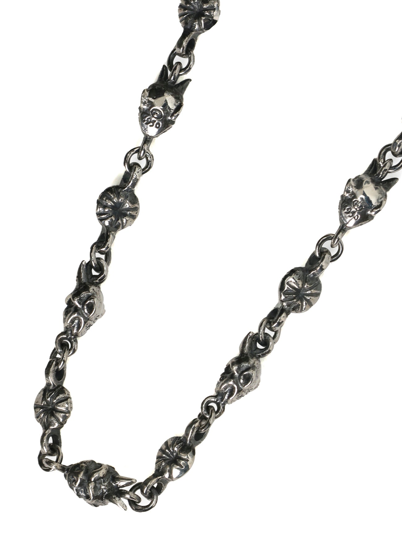 SILVER 950 GARGOYLE CHAIN NECKLACE