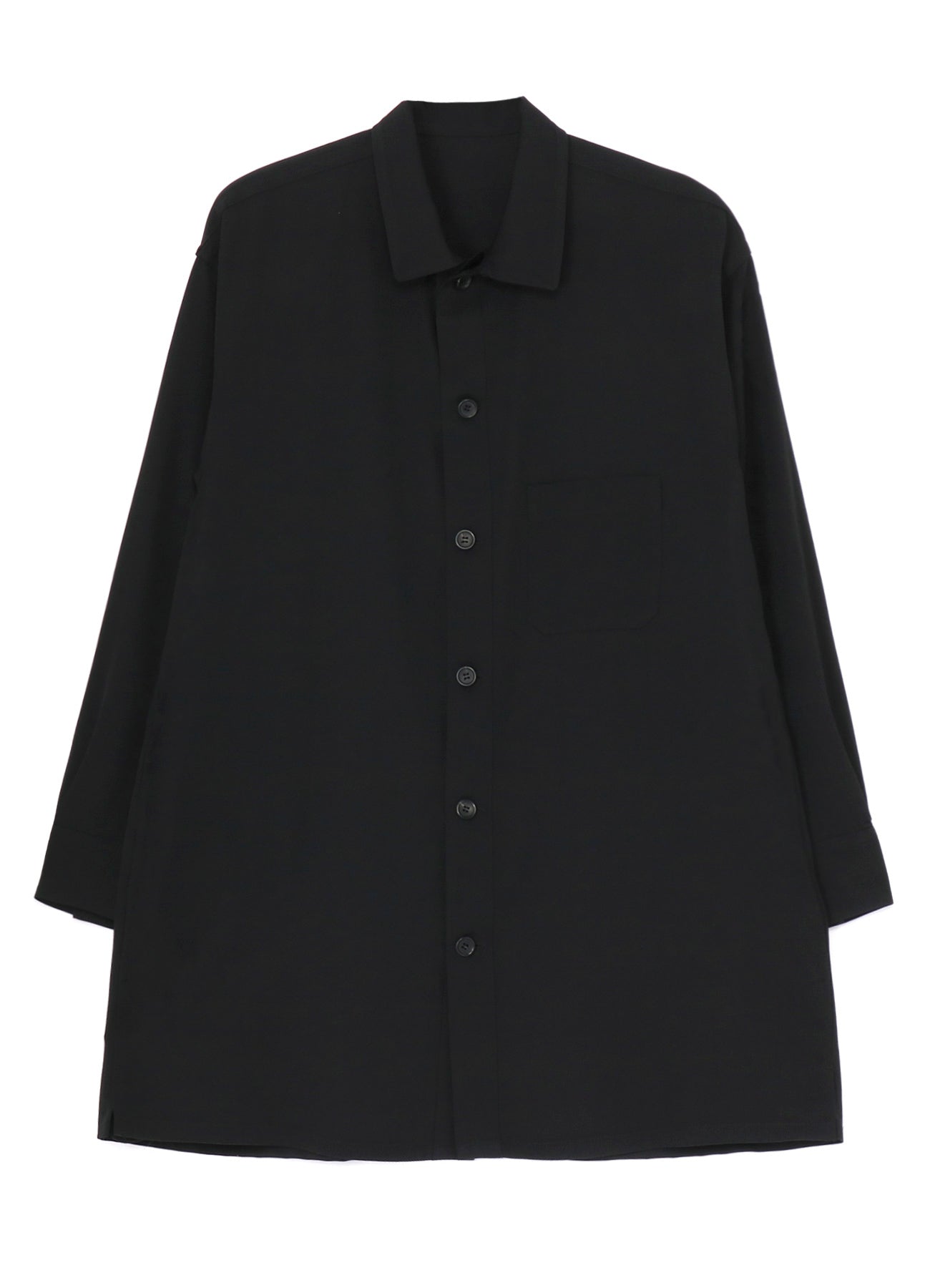 WOOL GABARDINE FACE AND BACK POCKET BLOUSE