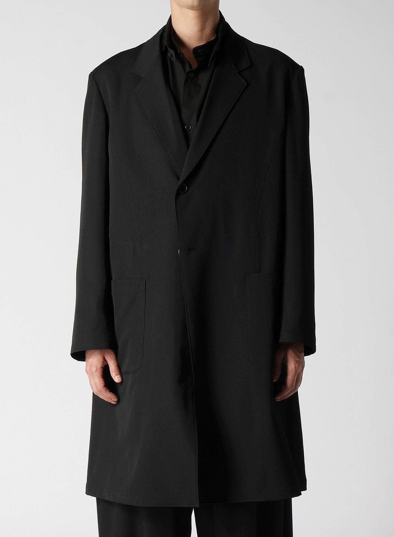 GABARDINE N-SINGLE LAYER W LONG JKT – THE SHOP YOHJI YAMAMOTO