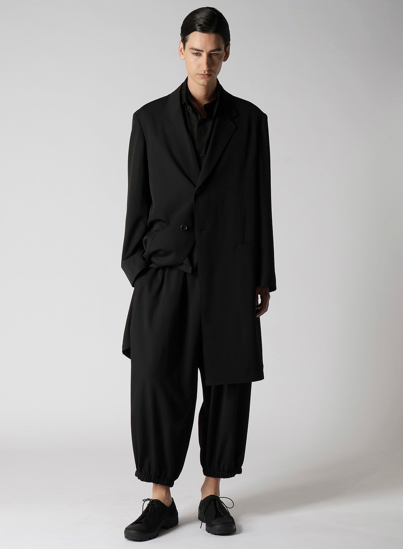 GABARDINE N-SINGLE LAYER W LONG JKT – THE SHOP YOHJI YAMAMOTO