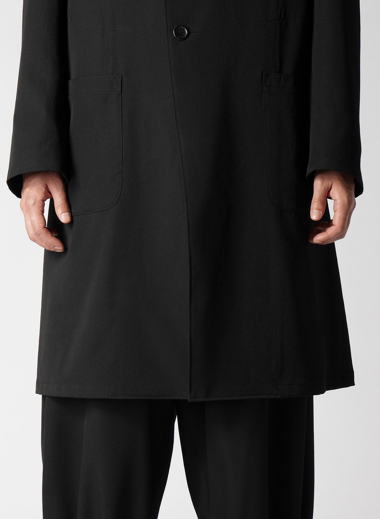 GABARDINE N-SINGLE LAYER W LONG JKT – THE SHOP YOHJI YAMAMOTO