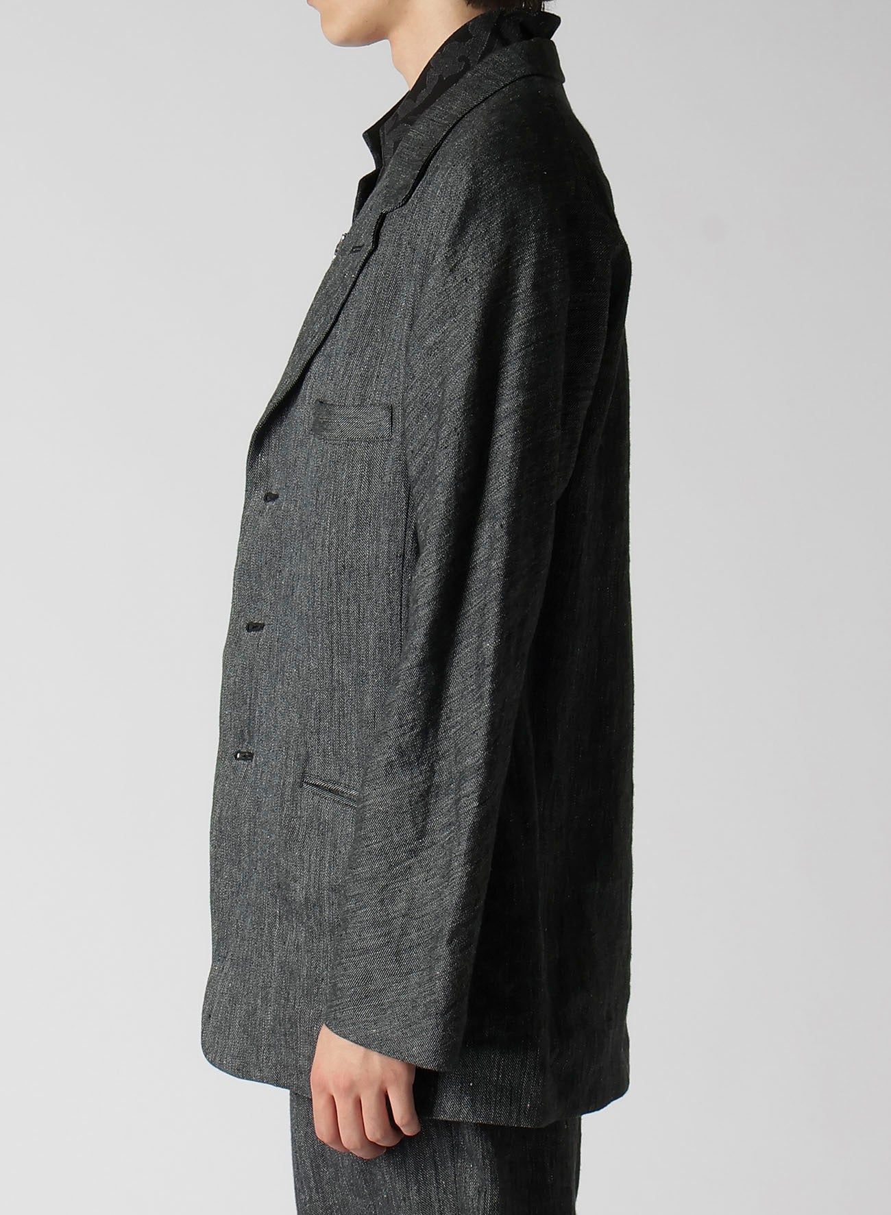 FLAX TOP GABARDINE RAGLAN SLEEVE JACKET