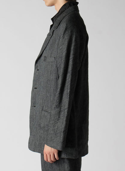 FLAX TOP GABARDINE RAGLAN SLEEVE JACKET