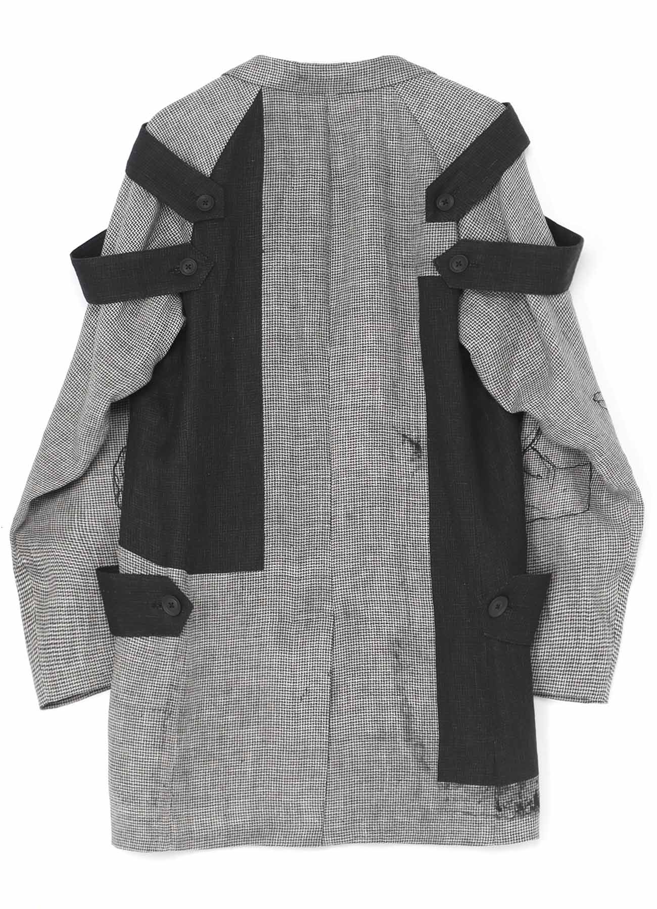 DUAL FABRIC JACKET WITH SHOULDER EPAULETTES – THE SHOP YOHJI YAMAMOTO