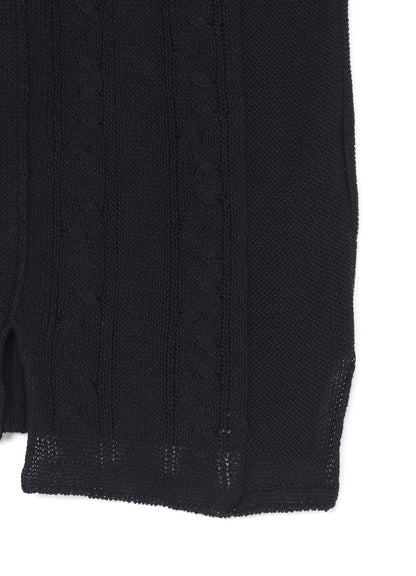 DAMAGE PROCESSED JERSEY CABLE KNITTED PULLOVER