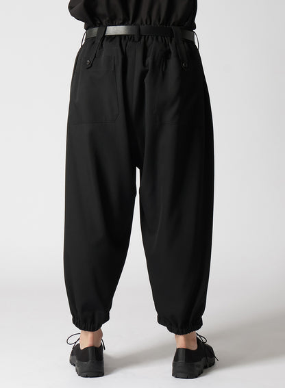 GABARDINE U-GATHER CROPPED PANTS