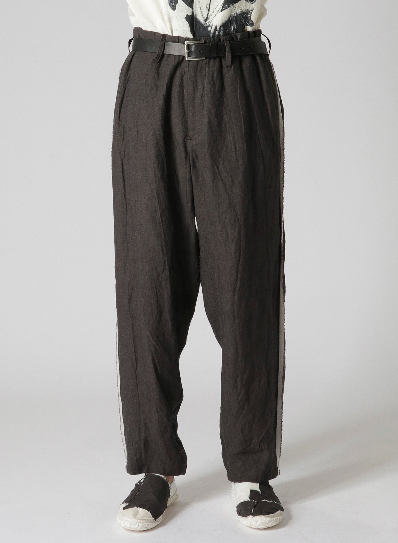 HEMP CLOTH R-SIDE SEAM FLAP PANTS