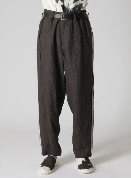 HEMP CLOTH R-SIDE SEAM FLAP PANTS