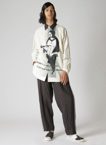 HEMP CLOTH R-SIDE SEAM FLAP PANTS