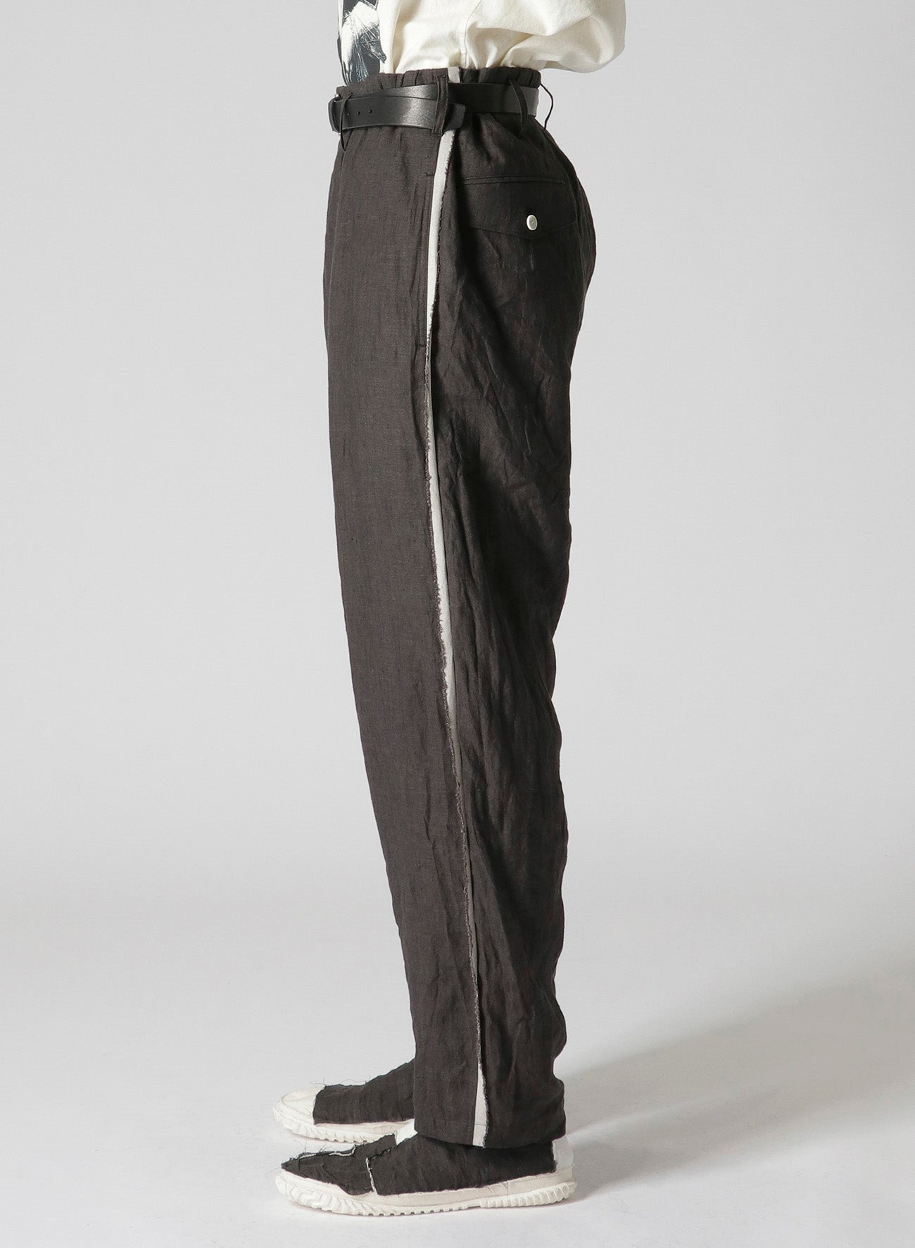 HEMP CLOTH R-SIDE SEAM FLAP PANTS