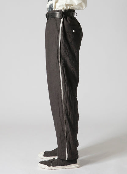 HEMP CLOTH R-SIDE SEAM FLAP PANTS