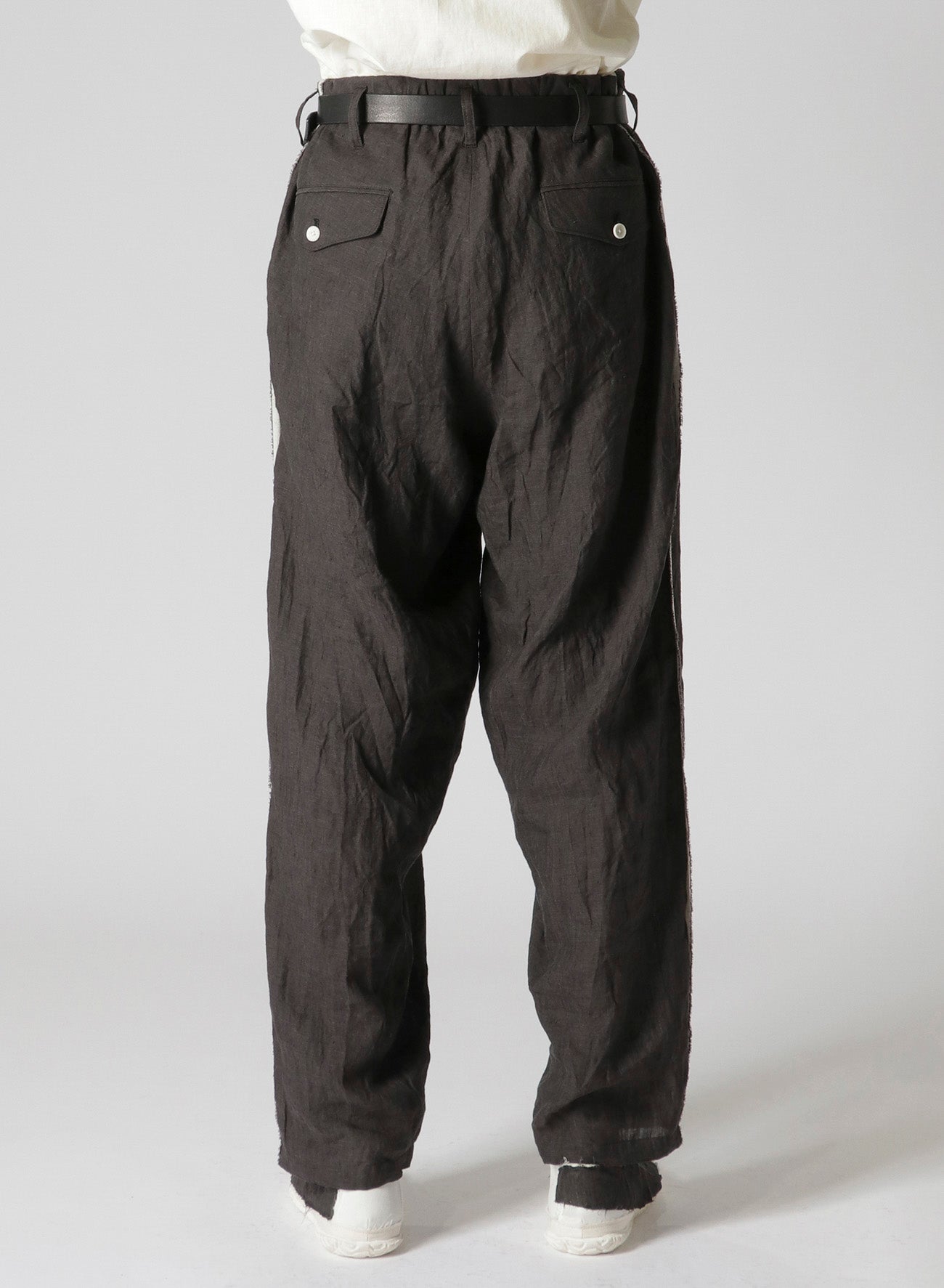 HEMP CLOTH R-SIDE SEAM FLAP PANTS