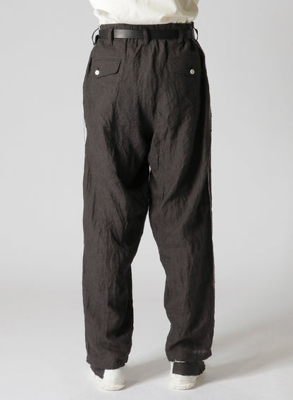 HEMP CLOTH R-SIDE SEAM FLAP PANTS
