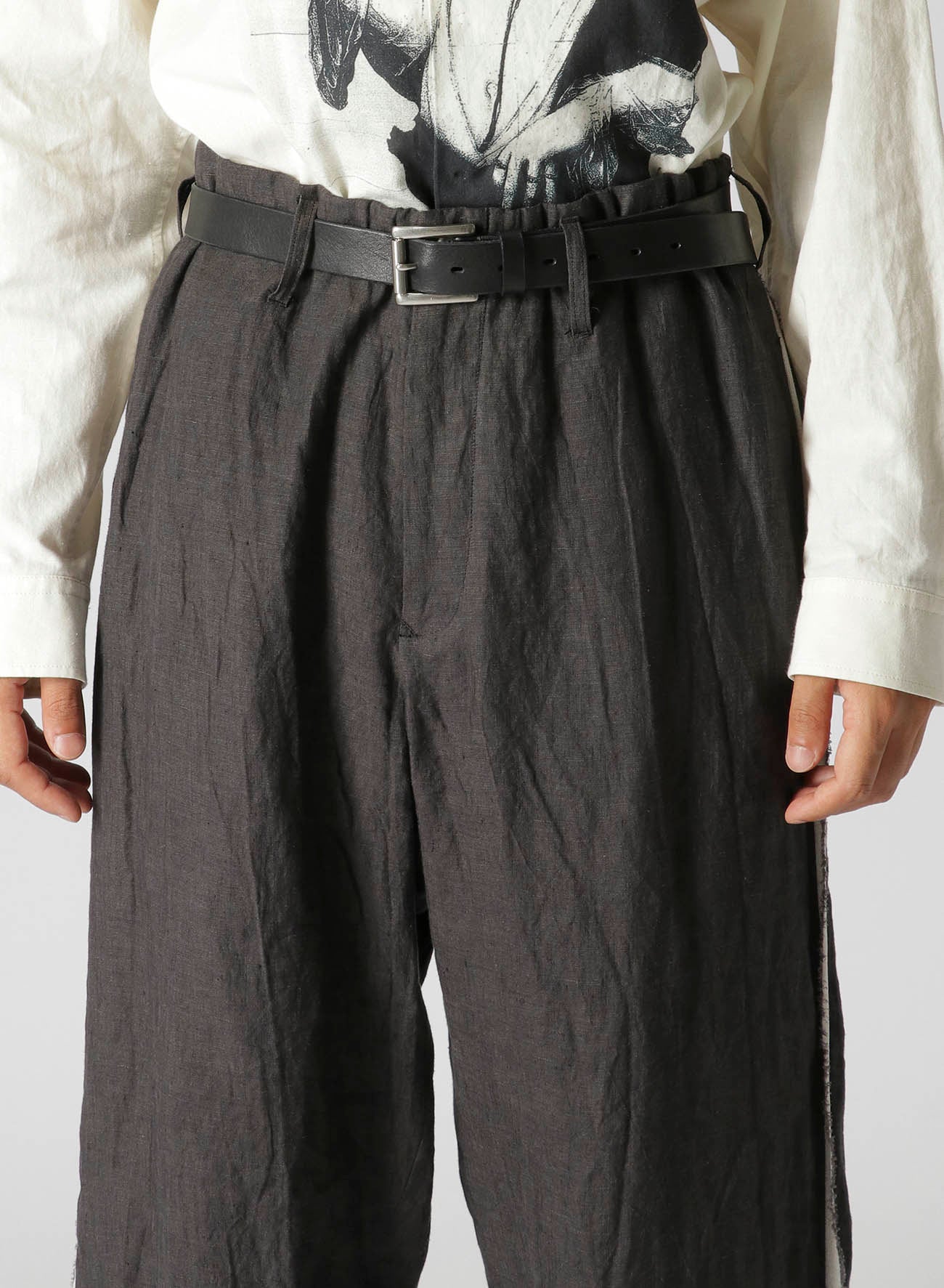 HEMP CLOTH R-SIDE SEAM FLAP PANTS