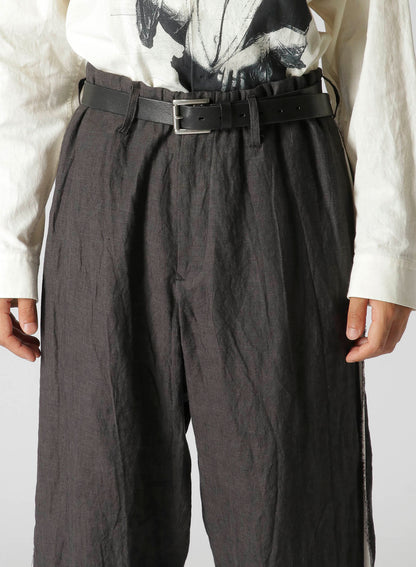HEMP CLOTH R-SIDE SEAM FLAP PANTS