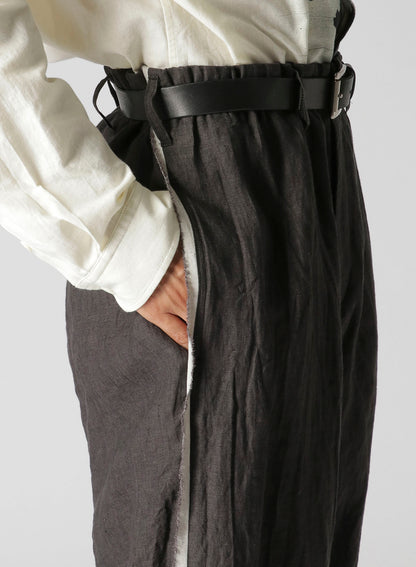 HEMP CLOTH R-SIDE SEAM FLAP PANTS