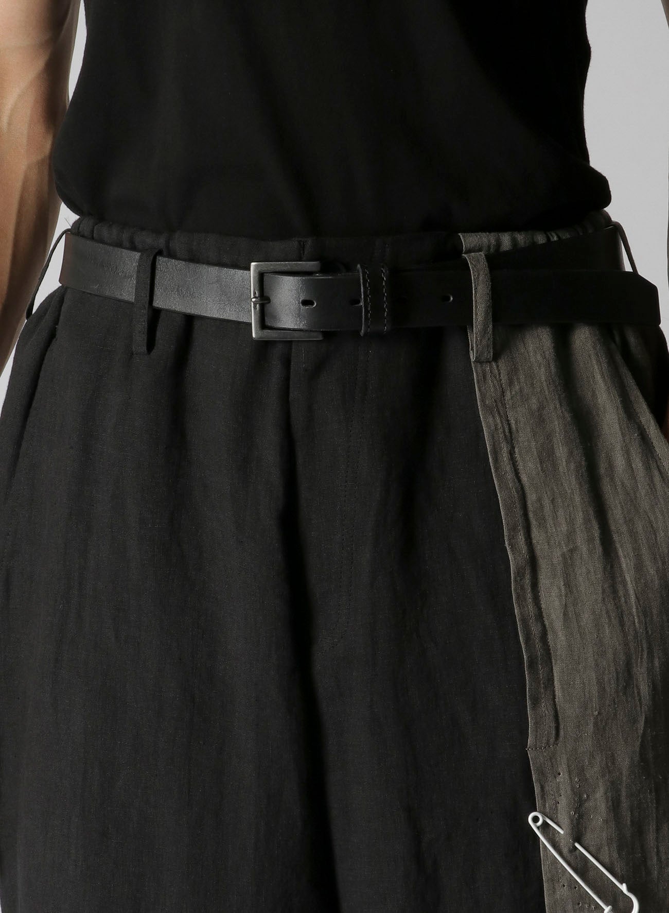 LINEN+BROAD LAYERED PANTS