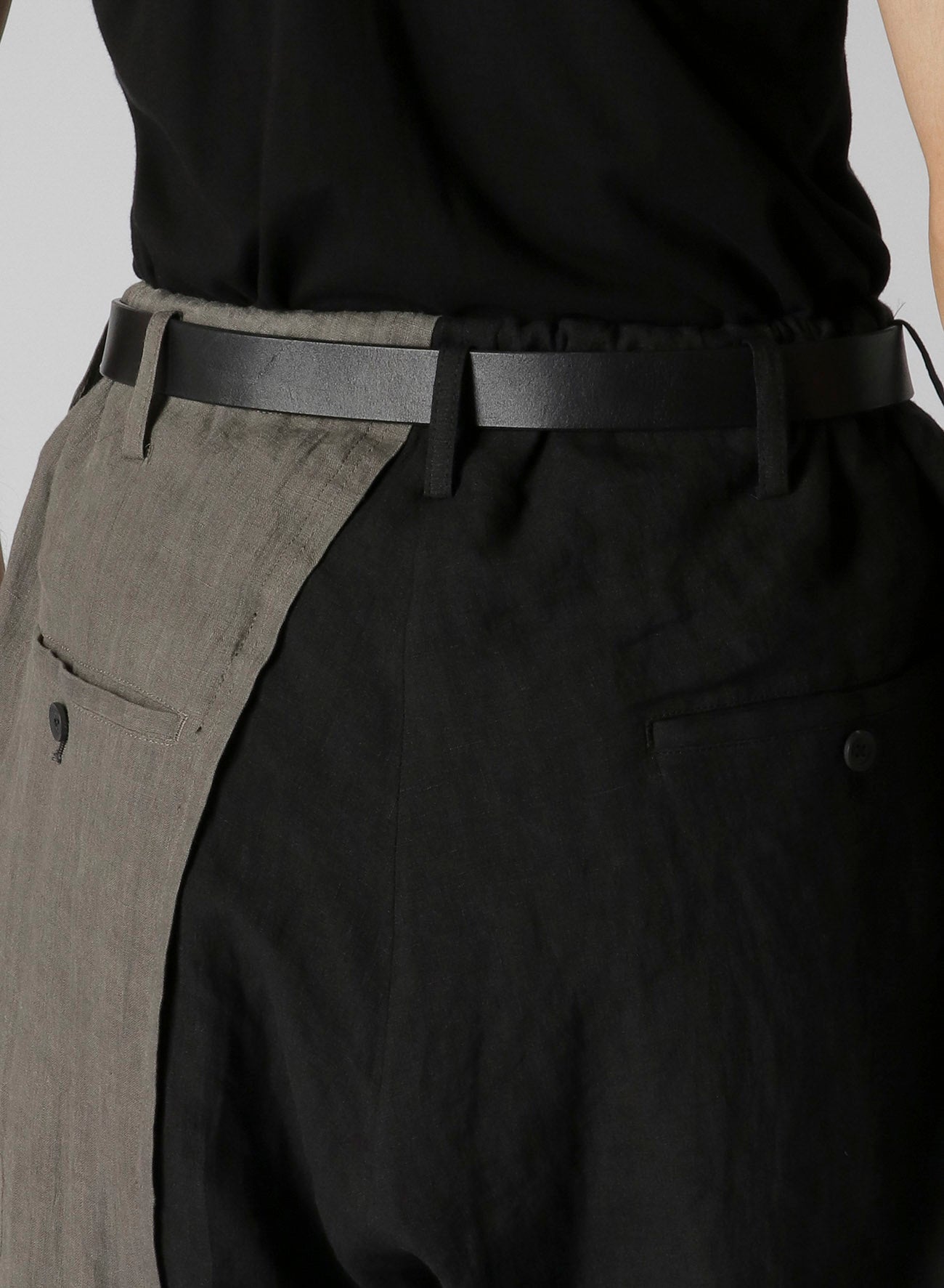 LINEN+BROAD LAYERED PANTS