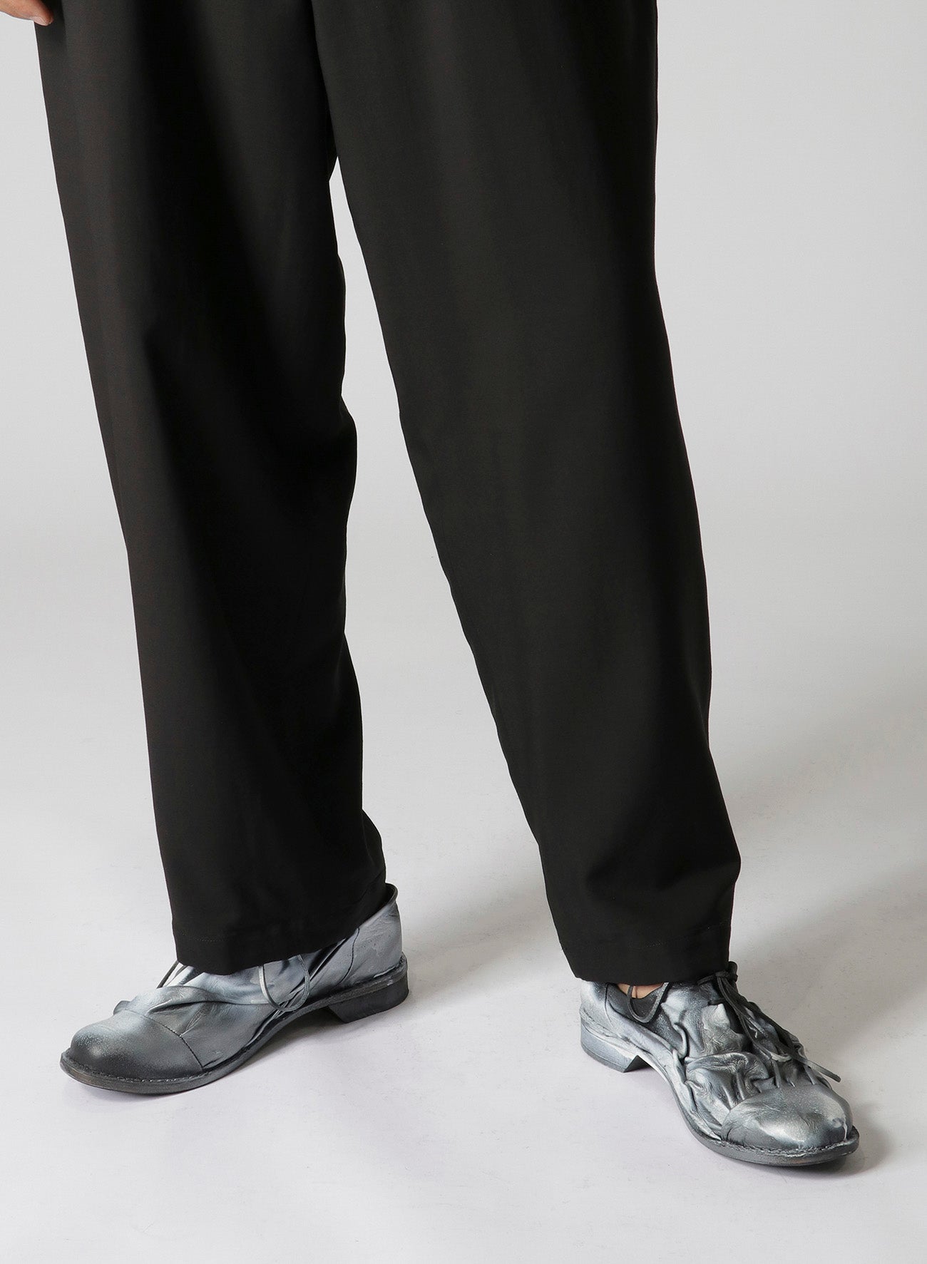 W/RY HARD TWISTED GABARDINE U-SIDE SEAM TUCK PANTS