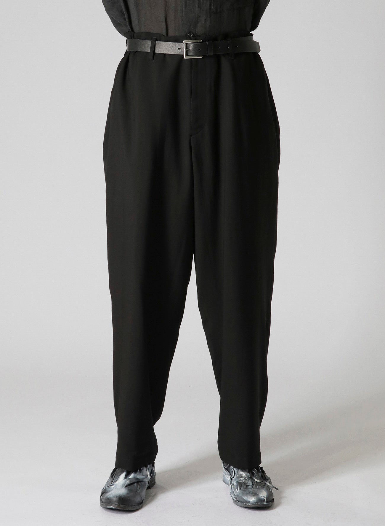 W/RY HARD TWISTED GABARDINE U-SIDE SEAM TUCK PANTS