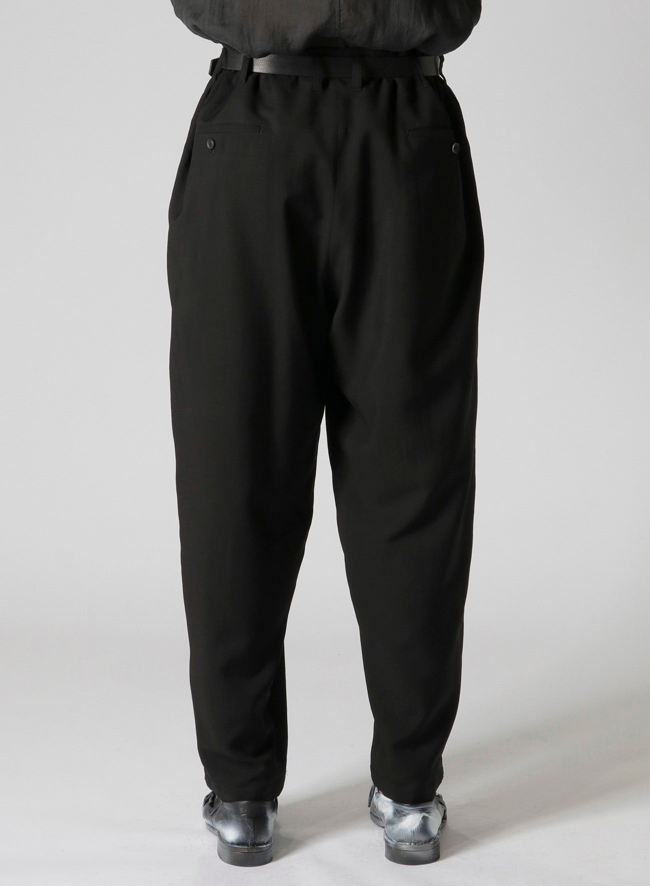 W/RY HARD TWISTED GABARDINE U-SIDE SEAM TUCK PANTS