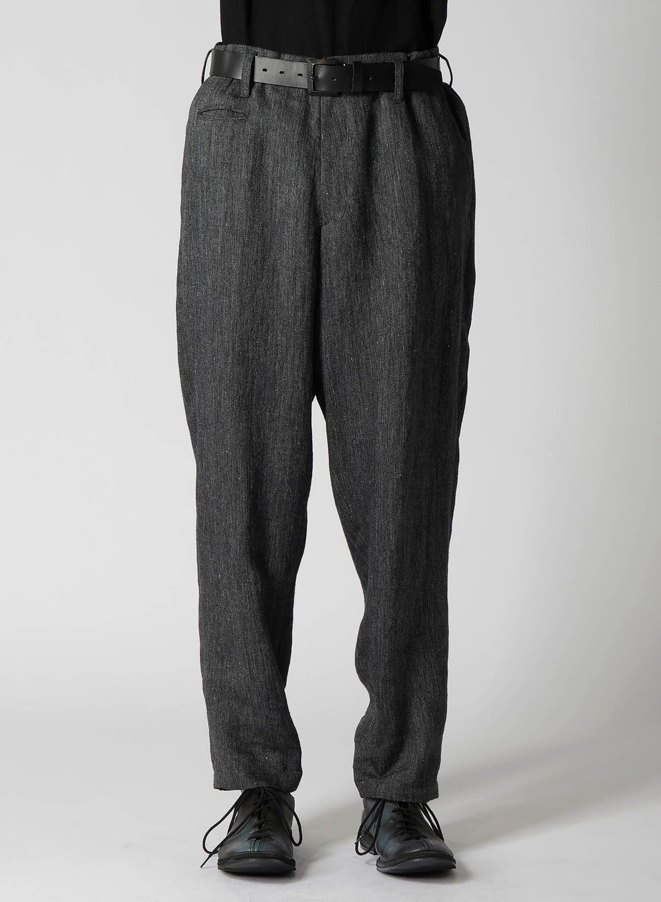 FLAX TOP GABARDINE COIN POCKET SLIM PANTS