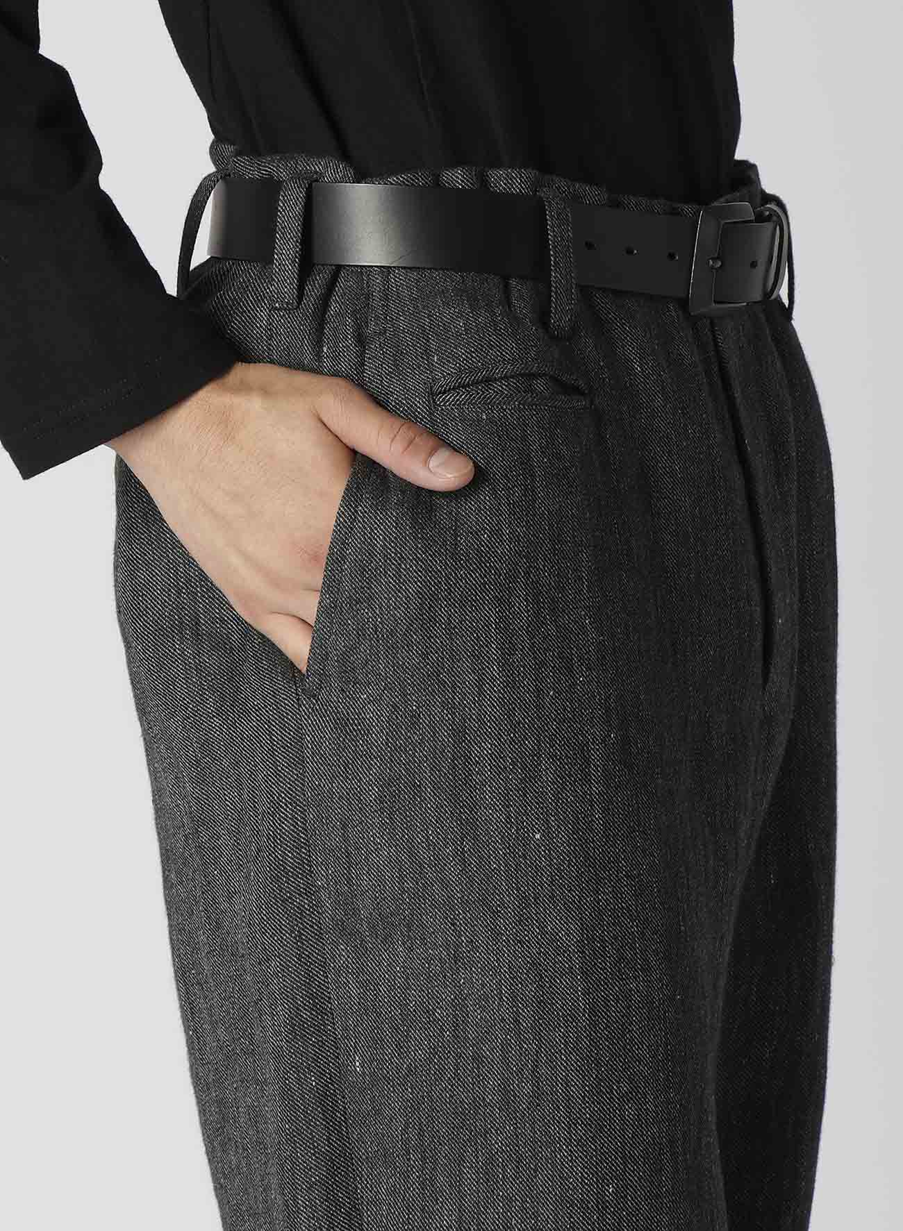 FLAX TOP GABARDINE COIN POCKET SLIM PANTS