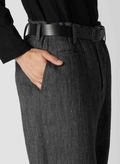 FLAX TOP GABARDINE COIN POCKET SLIM PANTS