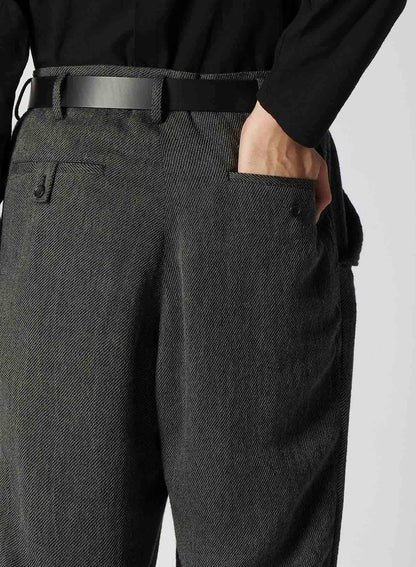 C/SOFT TWEED M-SEAM FLAP POCKET PANTS