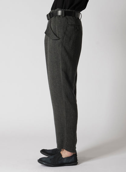 C/SOFT TWEED M-SEAM FLAP POCKET PANTS