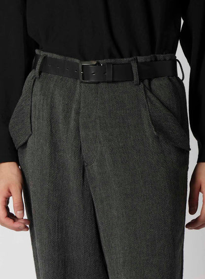 C/SOFT TWEED M-SEAM FLAP POCKET PANTS