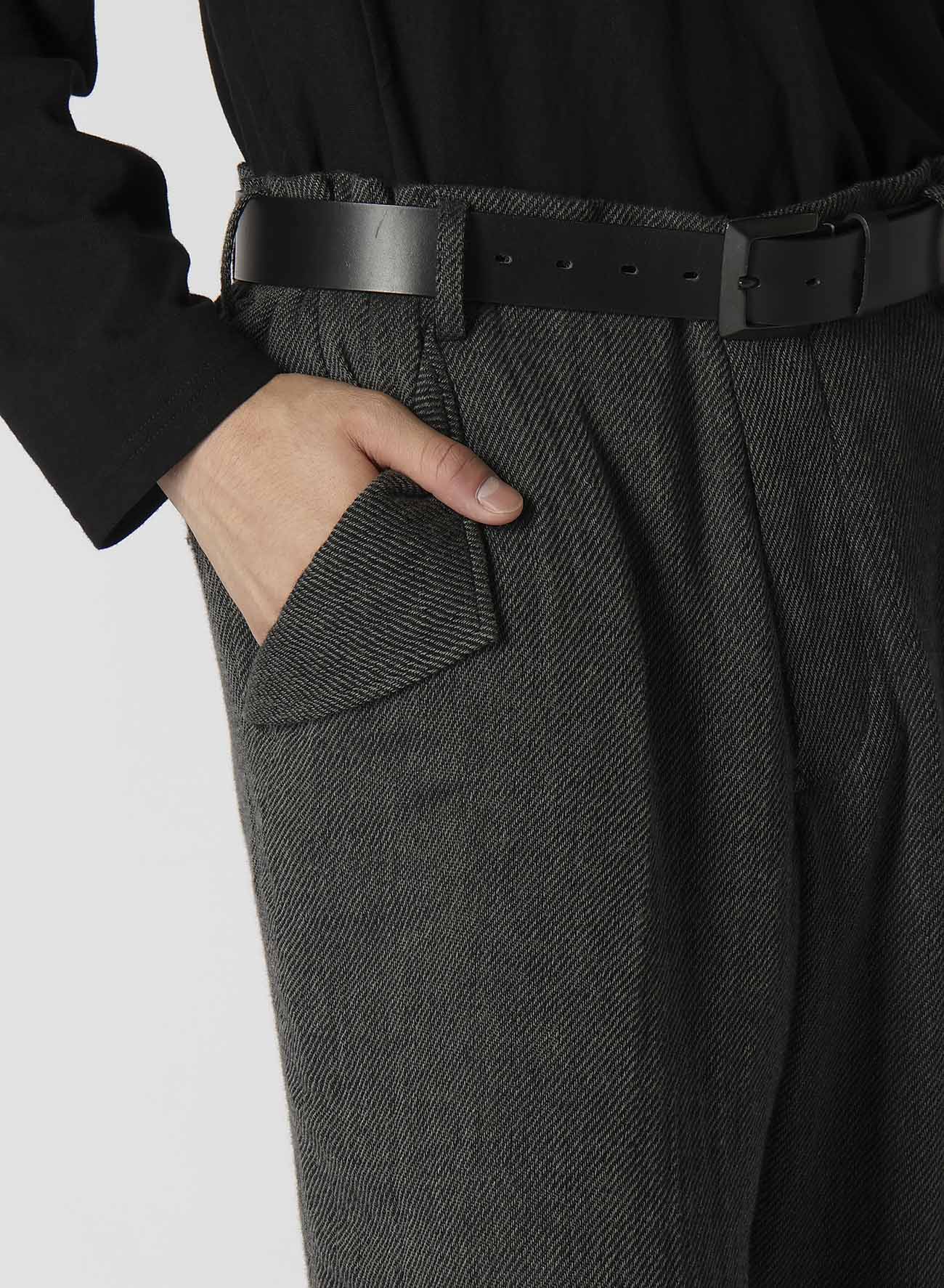 C/SOFT TWEED M-SEAM FLAP POCKET PANTS