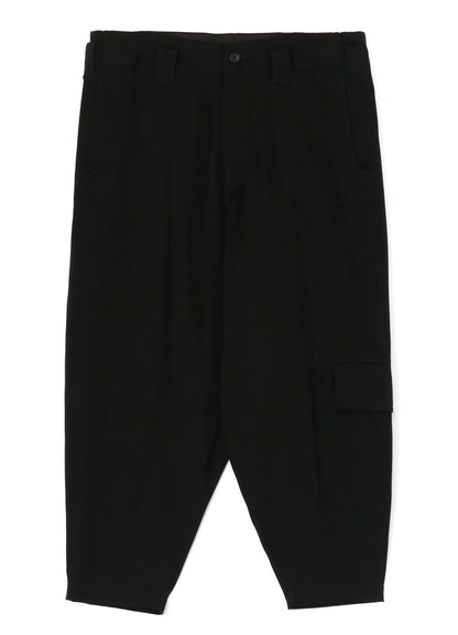 WOOL TUXEDO SIDE FLAP POCKET PANTS