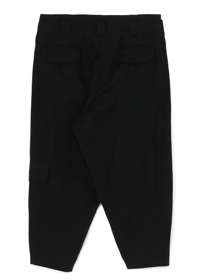 WOOL TUXEDO SIDE FLAP POCKET PANTS