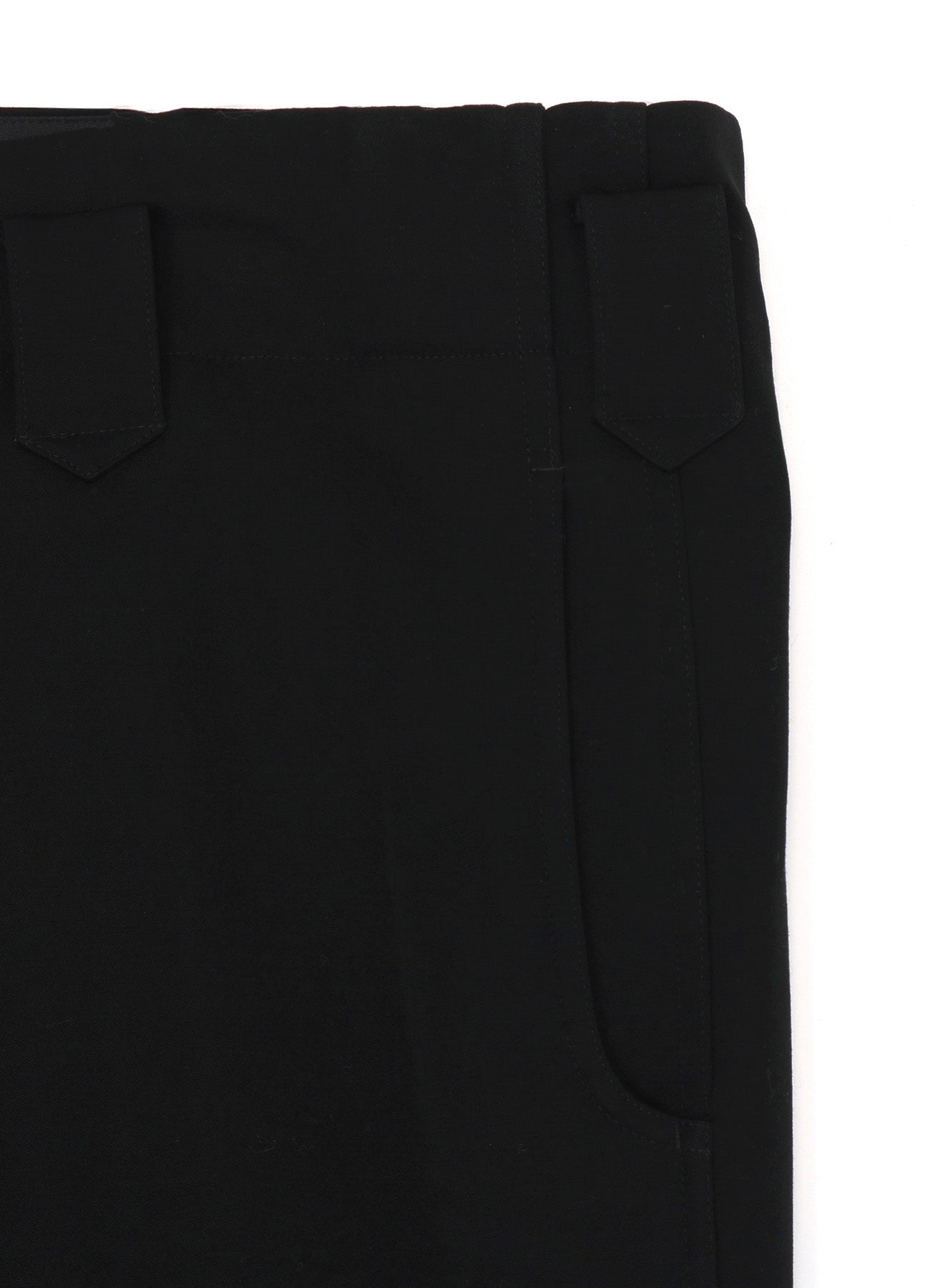 WOOL TUXEDO SIDE FLAP POCKET PANTS