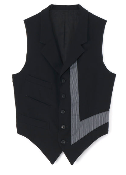 GABARDINE W-LEFT DECORATIVE CLOTH VEST