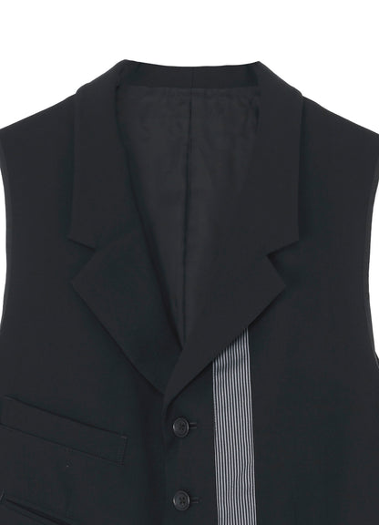 GABARDINE W-LEFT DECORATIVE CLOTH VEST