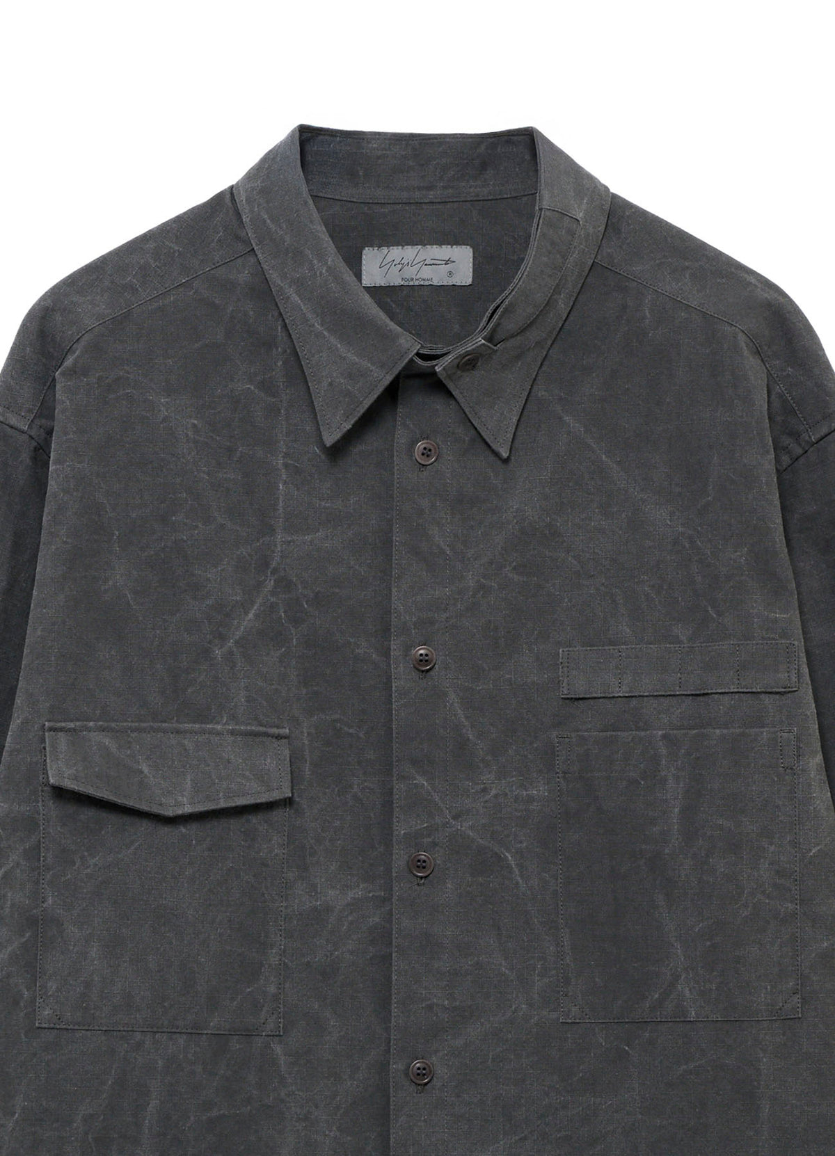 <PIECE UNIQUE>C/PIP PIGMENT  PANEL COLLAR BELT BLOUSE