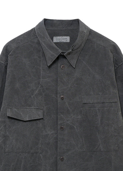 <PIECE UNIQUE>C/PIP PIGMENT  PANEL COLLAR BELT BLOUSE