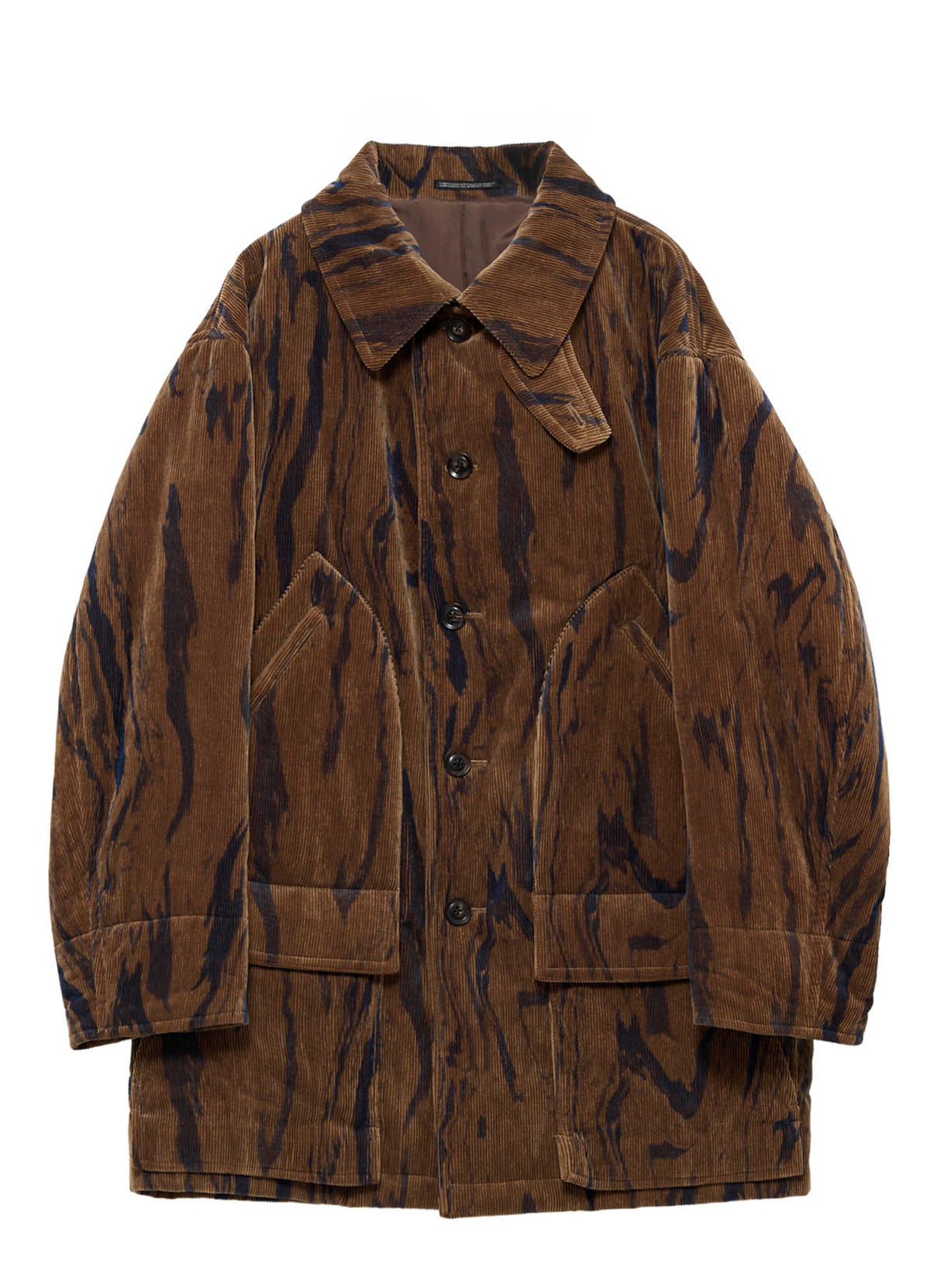 <PIECE UNIQUE>C/RY CORDUROY INK MARBLING DYED PADDED COAT