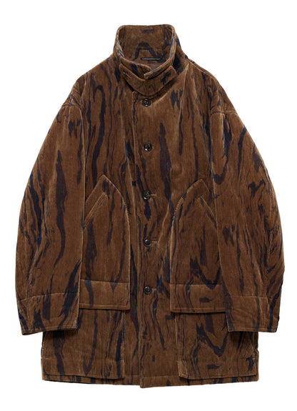 <PIECE UNIQUE>C/RY CORDUROY INK MARBLING DYED PADDED COAT